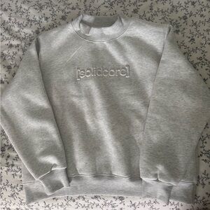 Solidcore Gray Mockneck Sweatshirt